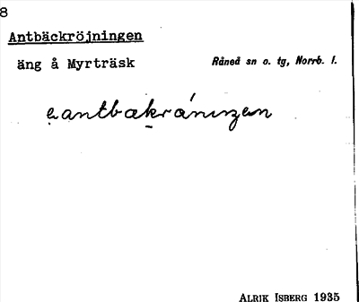 Bild på arkivkortet för arkivposten Antbäckröjningen