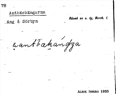 Bild på arkivkortet för arkivposten Antbäckängarna