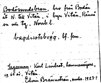 Bild på arkivkortet för arkivposten Bodösundsbron