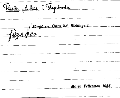 Bild på arkivkortet för arkivposten Fårön