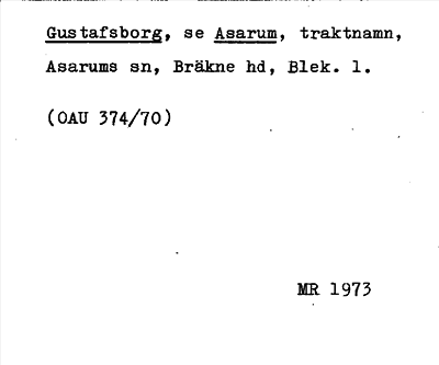 Bild på arkivkortet för arkivposten Gustafsborg