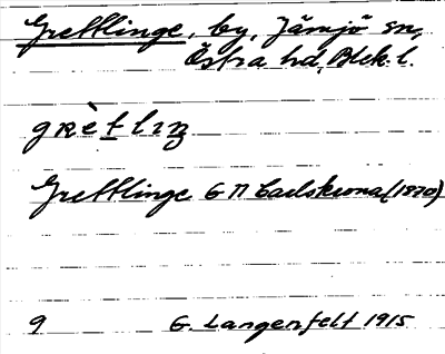 Bild på arkivkortet för arkivposten Grettlinge