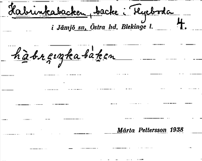 Bild på arkivkortet för arkivposten Habrinkabacken