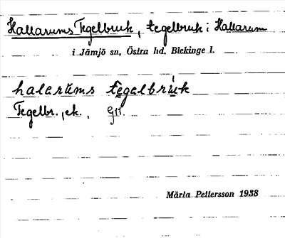 Bild på arkivkortet för arkivposten Hallarums Tegelbruk