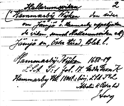 Bild på arkivkortet för arkivposten Hallarumsviken, Hammarbÿ Wÿken