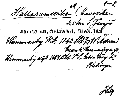Bild på arkivkortet för arkivposten Hallarumsviken