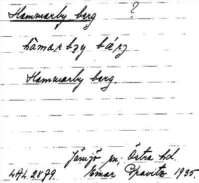 Bild på arkivkortet för arkivposten Hammarby berg