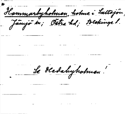 Bild på arkivkortet för arkivposten *Hammarbyholmen