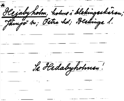 Bild på arkivkortet för arkivposten *Hejabyholm