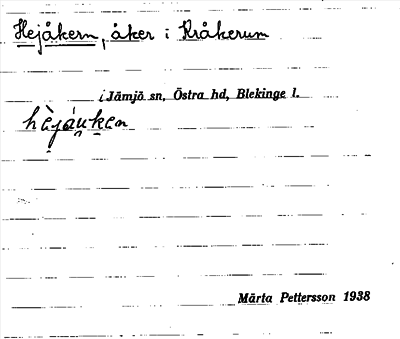 Bild på arkivkortet för arkivposten Hejåkern