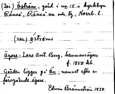 Bild på arkivkortet för arkivposten Öströms