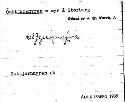 Bild på arkivkortet för arkivposten Östtjärnmyran