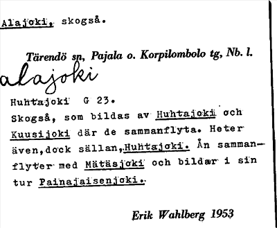 Bild på arkivkortet för arkivposten Alajoki