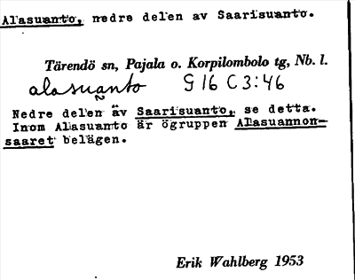 Bild på arkivkortet för arkivposten Alasuanto