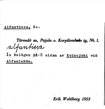 Bild på arkivkortet för arkivposten Alfantieva