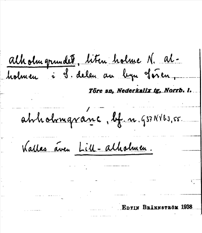 Bild på arkivkortet för arkivposten Alholmgrundet
