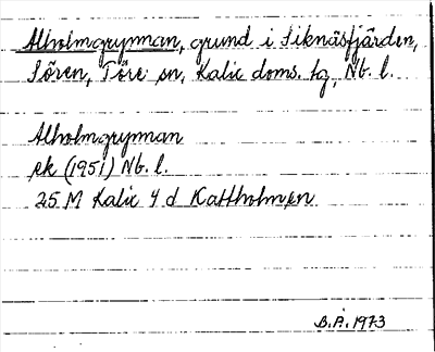 Bild på arkivkortet för arkivposten Alholmgrynnan