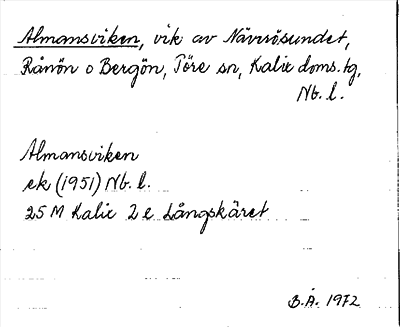 Bild på arkivkortet för arkivposten Almansviken
