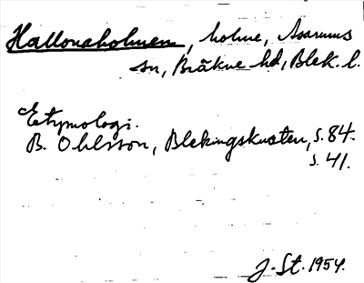 Bild på arkivkortet för arkivposten Hallonaholmen