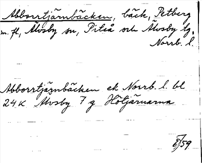 Bild på arkivkortet för arkivposten Abborrtjärnbäcken