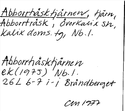 Bild på arkivkortet för arkivposten Abborrträsktjärnen