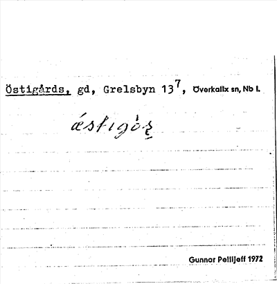 Bild på arkivkortet för arkivposten Östigårds