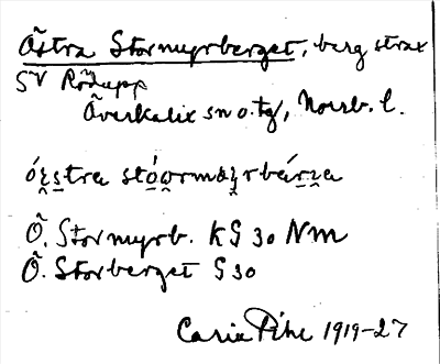 Bild på arkivkortet för arkivposten Östra Stormyrberget