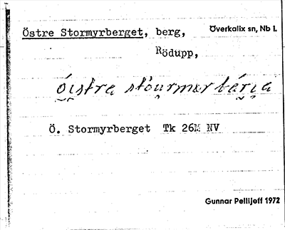 Bild på arkivkortet för arkivposten Östre Stormyrberget
