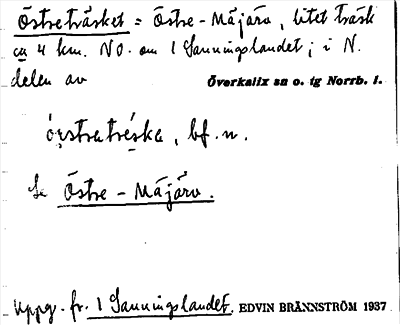 Bild på arkivkortet för arkivposten Östreträsket, Östre-Mäjärv