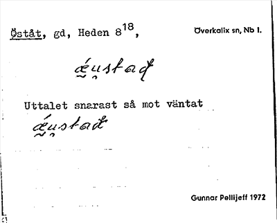 Bild på arkivkortet för arkivposten Öståt