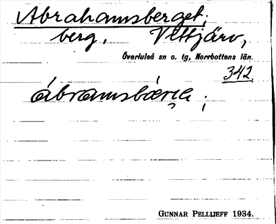 Bild på arkivkortet för arkivposten Abrahamsberget