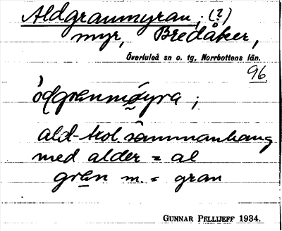 Bild på arkivkortet för arkivposten Aldgranmyran (?)