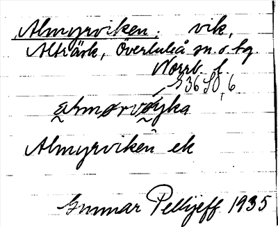 Bild på arkivkortet för arkivposten Almyrviken