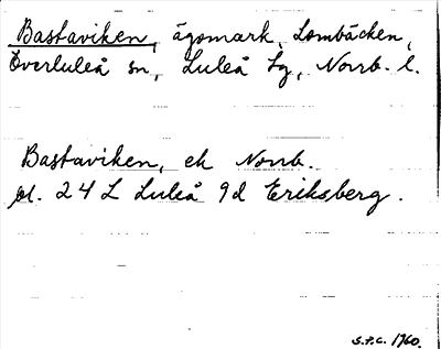 Bild på arkivkortet för arkivposten Bastaviken