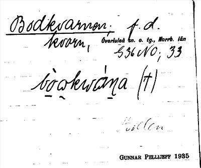Bild på arkivkortet för arkivposten Bodkvarnen