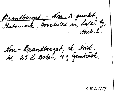 Bild på arkivkortet för arkivposten Brandberget, -Norr