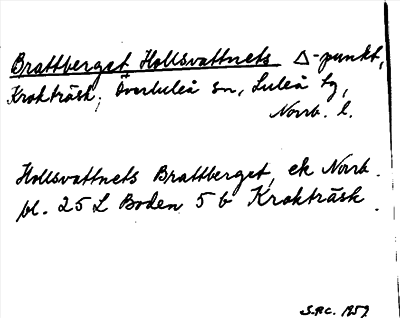 Bild på arkivkortet för arkivposten Brattberget, Hollsvattnets