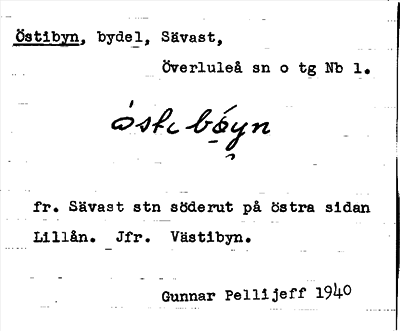 Bild på arkivkortet för arkivposten Östibyn