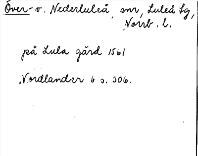 Bild på arkivkortet för arkivposten Över- o. Nederluleå