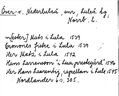 Bild på arkivkortet för arkivposten Överluleå o. Nederluleå