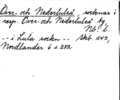 Bild på arkivkortet för arkivposten Överluleå och Nederluleå