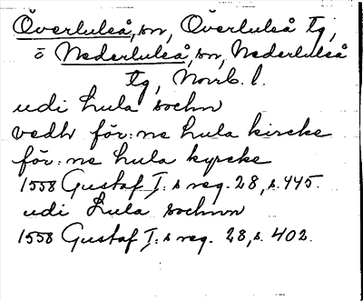 Bild på arkivkortet för arkivposten Överluleå