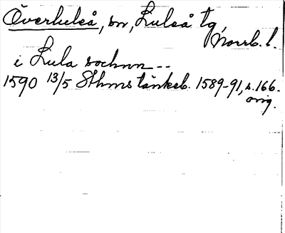 Bild på arkivkortet för arkivposten Överluleå
