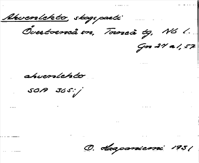 Bild på arkivkortet för arkivposten Ahuenlehto