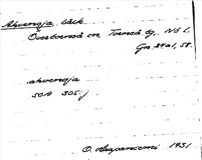 Bild på arkivkortet för arkivposten Ahvenoja