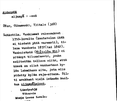 Bild på arkivkortet för arkivposten Aidanpää