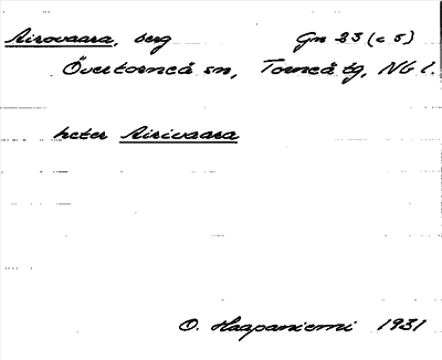 Bild på arkivkortet för arkivposten Airovaara