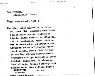 Bild på arkivkortet för arkivposten Ala-Paskala