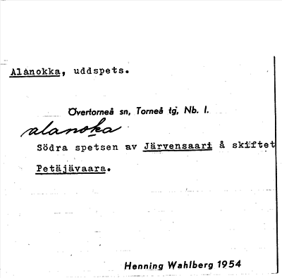 Bild på arkivkortet för arkivposten Alanokka