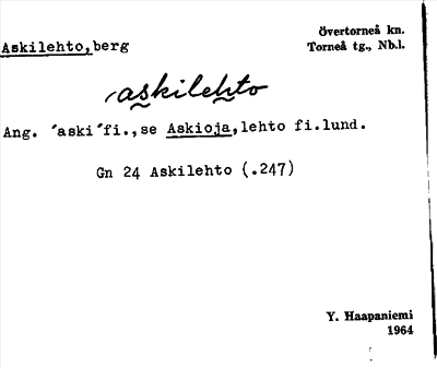 Bild på arkivkortet för arkivposten Askilehto